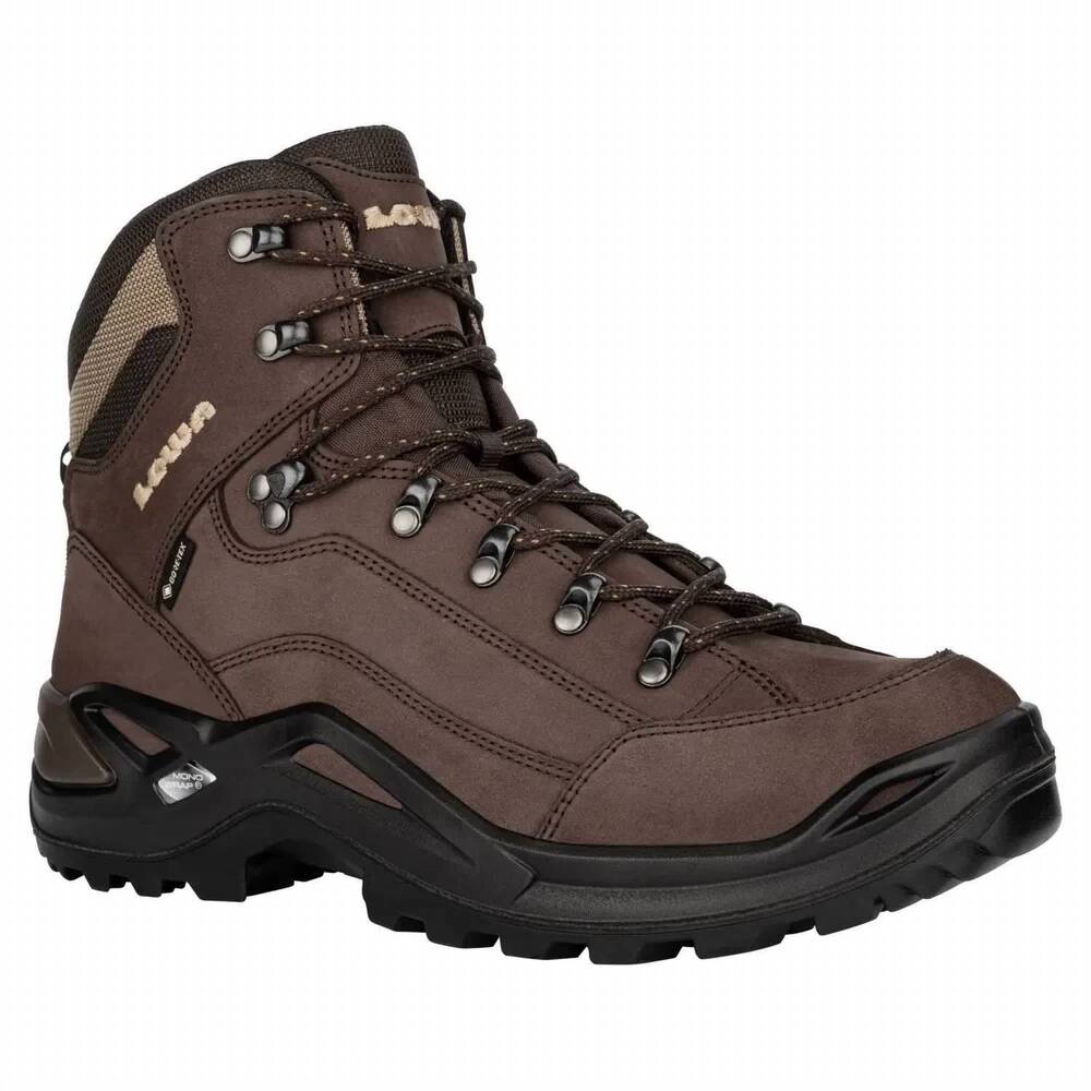 NEW LOWA men's renegade gtx mid boots - wide in espresso/brown